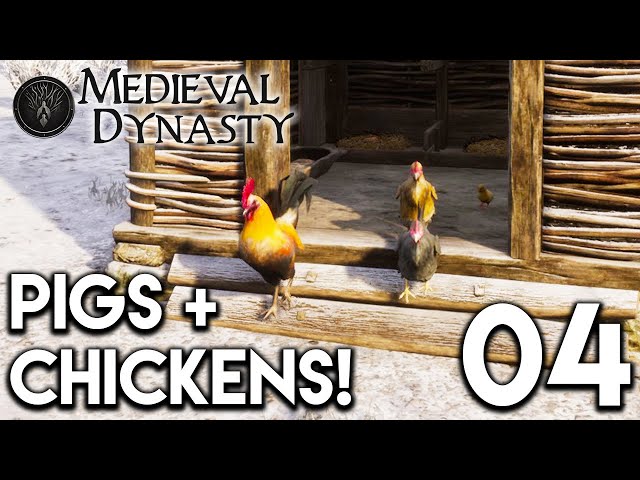 Medieval Dynasty Lets Play - Chickens + Pigs! E4