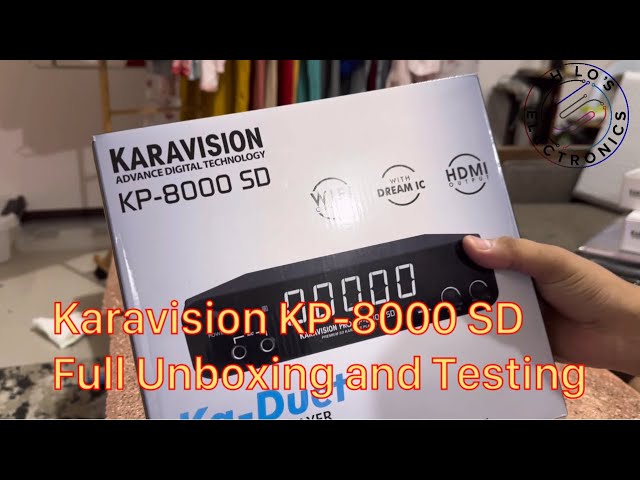 Karavision KP-8000 SD karaoke Player Full Unboxing and Testing