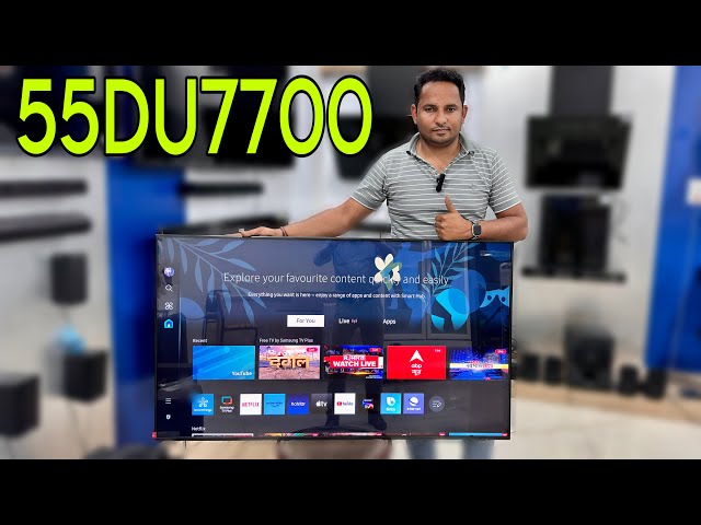 Latest Samsung 55 Inch 55DU7700 Crystal 4K Ultra HD Smart Led TV 2024 | Demo and Review