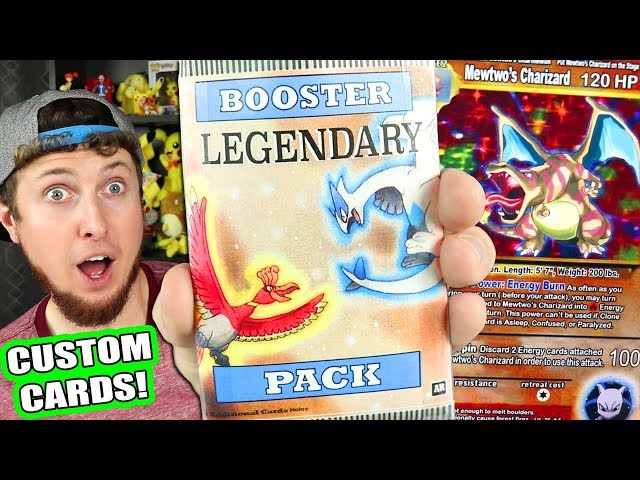 MEWTWO'S CHARIZARD GOT ITS OWN CARD? Opening Custom Pokemon Cards & Packs!