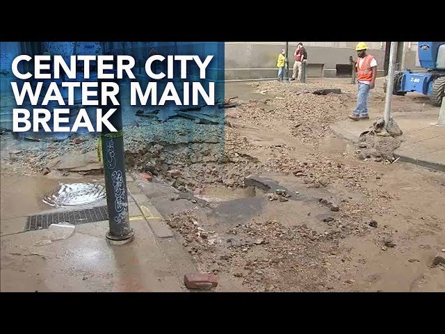 Damage caused by the Center City Philadelphia water main break