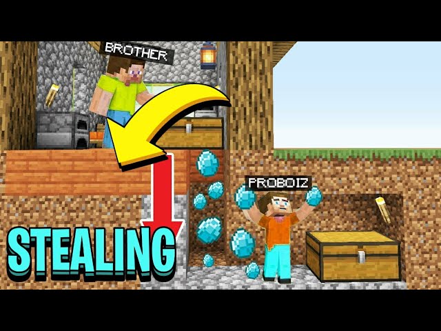 STEALING DIAMONDS FROM MY LITTLE BROTHER IN MINECRAFT | TROLLING HINDI