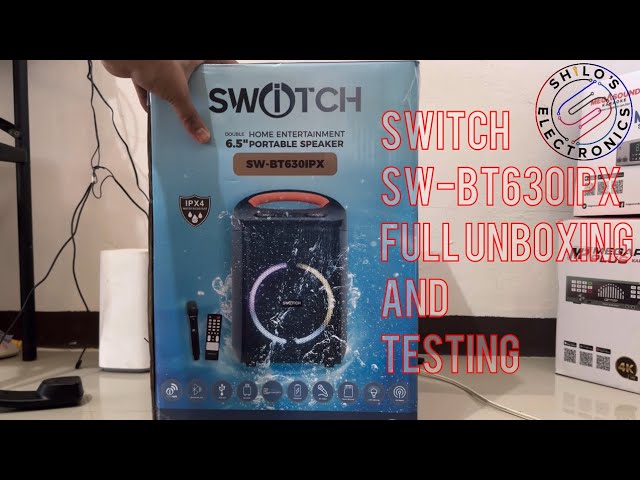 Switch Portable Speaker SW-BT630IPX Full Unboxing And Testing