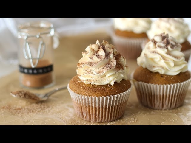 Spiced Pumpkin Cupcakes Recipe with Cream Cheese Frosting
