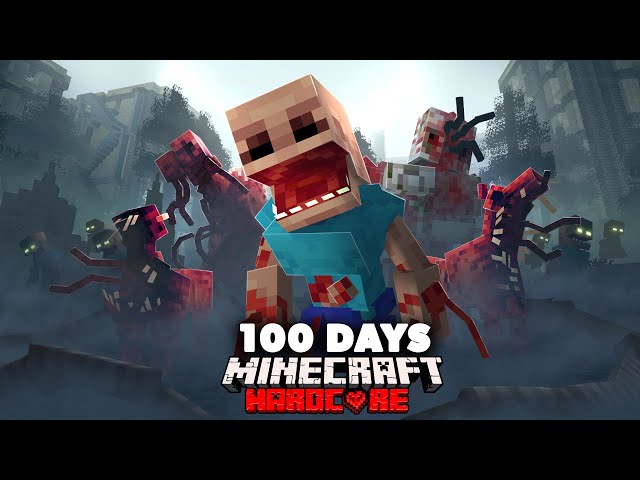I Spent 100 Days in an Evolved Parasite Outbreak in Hardcore Minecraft... Here's What Happened