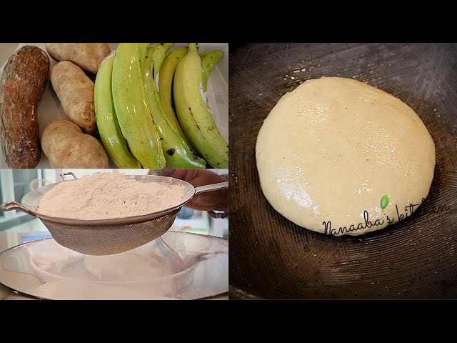 How to make fresh Homemade Plantain and Cassava FUFU Powder/ Flour
