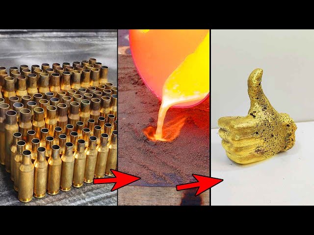 Casting Brass a Like - Trash to Treasure - Melting Bullet Shells