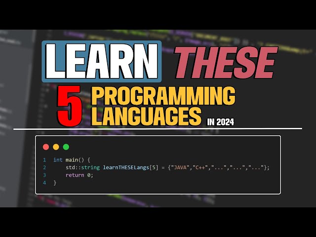 Top 5 Programming Languages in 2024! (MUST LEARN)