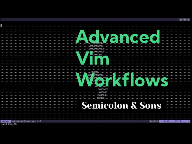 Advanced Vim Workflows