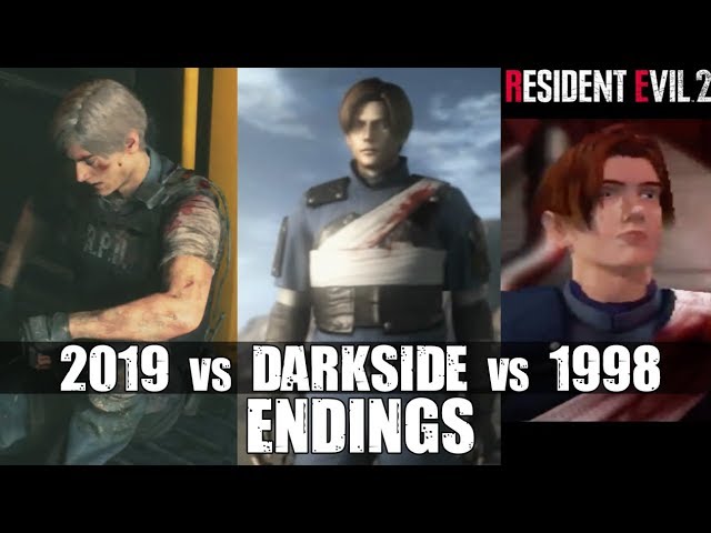 Leon Kennedy ENDING - RE2 Remake VS Original RE2 VS Darkside Chronicles Cutscene Comparison