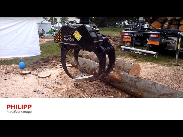 Grappin-scie Hultdins SuperSaw EasyConnect en pleine action | PHILIPP ForstWerkzeuge GmbH