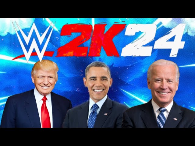 WWE2K24 Obama vs Joe Biden vs Donald Trump (Triple Threat Match)