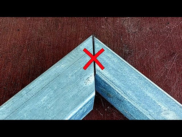 the trick for welding strong 90 degree joints on thin metal |  pipe cutting tricks