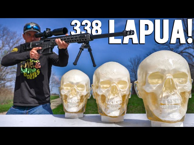 How Many Heads To STOP a Military Sniper Rifle??? (338 Lapua Magnum)