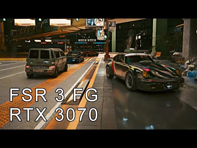 RTX 3070 FSR 3 Frame Gen mod Test in Cyberpunk 2077 2K