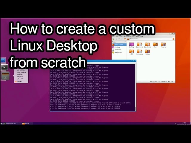 #1 How to create a custom Linux GUI (Desktop) from scratch