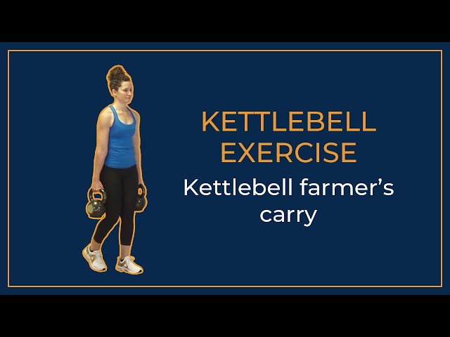 Kettlebell exercise--The two kettlebell farmer's carry