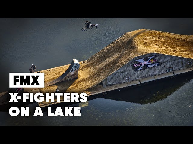 First Ever FLOATING Freestyle Motocross Course - Red Bull X-Fighters Munich 2014