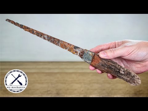 Antique Rusty Pruning Saw - Too Broken to Restore... I Make a New One