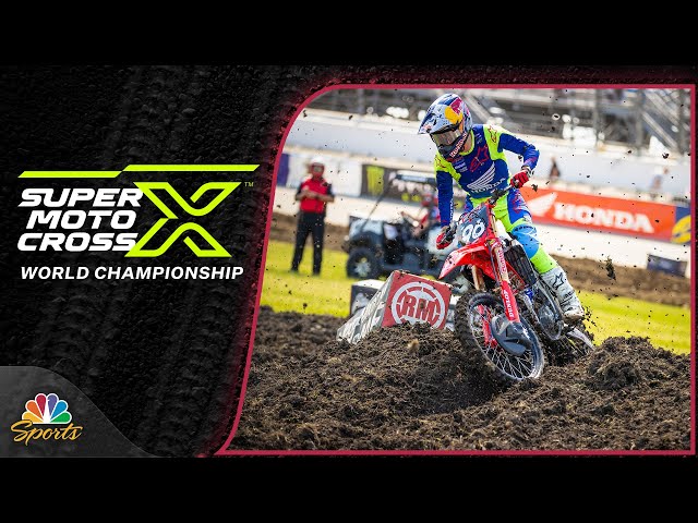 Hunter Lawrence sweeps 250 class at SuperMotocross Playoffs Round 2 in Chicago | Motorsports on NBC
