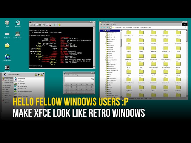 Make Your XFCE Look Like Windows 95 | Xubuntu Customization With Chicago95 Theme