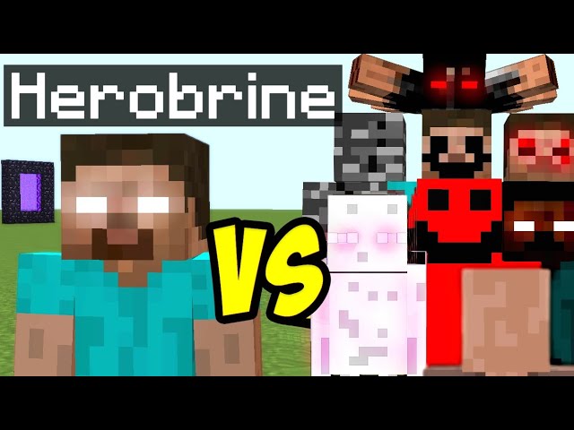 Herobrine vs Null all Сreepypasta mobs in minecraft part 8