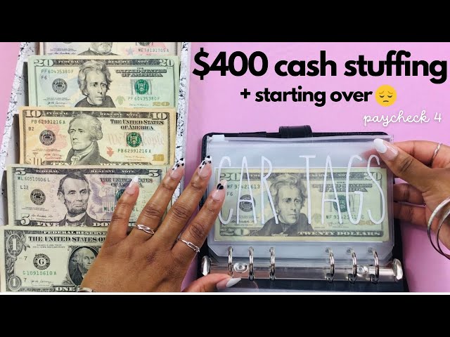 LOW CASH ENVELOPE STUFFING 2024 | Paycheck Cash Stuffing | SAVINGS CHALLENGE STUFFING | April #4