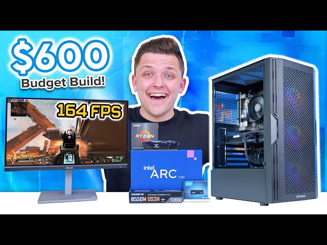 BUDGET $600 Gaming PC Build 2024! 👌 [Full Build Guide w/ 1080p Benchmarks]