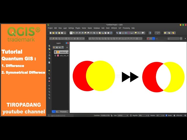 Tutorial QGIS (Difference & Symmetrical Difference)