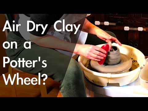 Throwing Clay on a Pottery Wheel