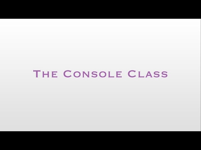 C# Basics - The Console