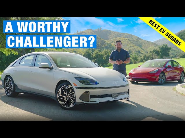 2023 Hyundai Ioniq 6 vs. 2023 Tesla Model 3 | Electric Sedan Comparison Test | Price, Range & More!