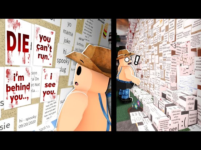 Roblox game where you can leave disturbing notes...
