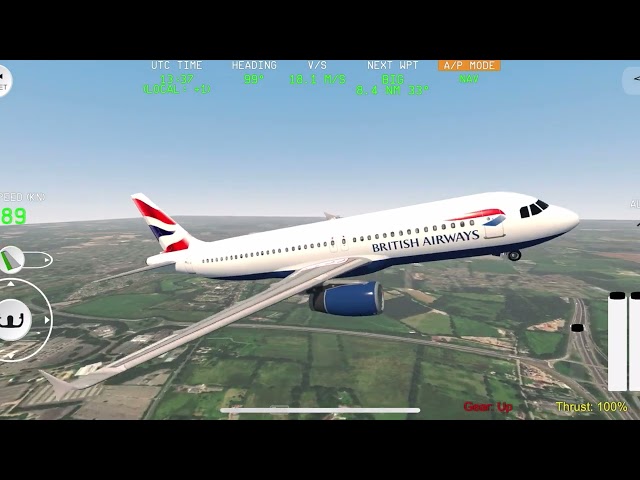 FS advanced london city to gatwick on british airways a320