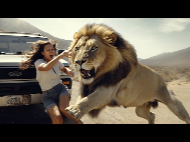 Lion BITES Woman Through Safari Car Window...