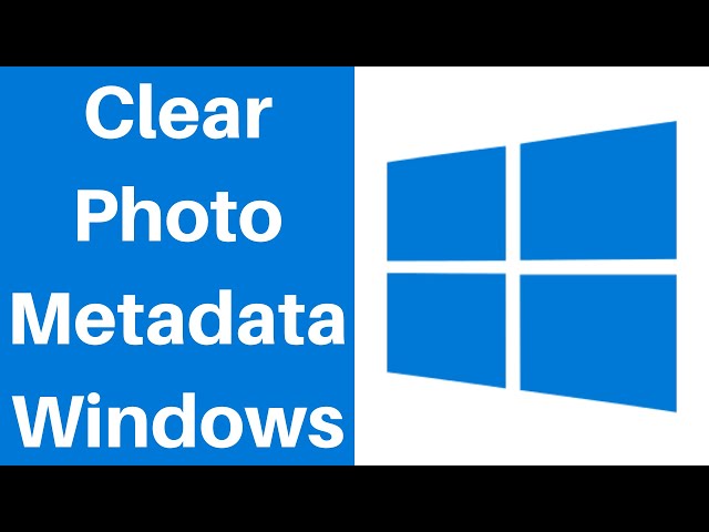 How To Clear Photo Metadata (Exif Data) in Windows