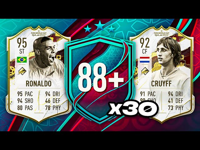 30x 88+ MID OR WORLD CUP ICON PACKS! 🥳 FIFA 23 Ultimate Team