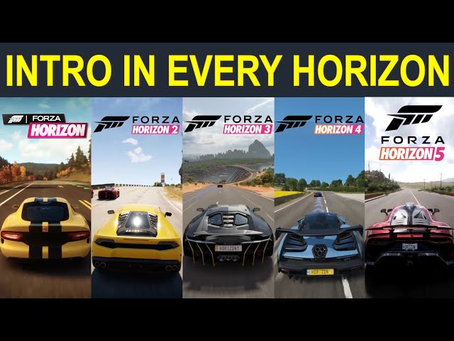 Intro In EVERY Forza Horizon 1,2,3,4,5 l Evolution of Intros in Forza Horizon 1-5