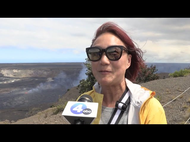 Visitors from around the world come to see Kilauea erupting on Hawaii's Big Island