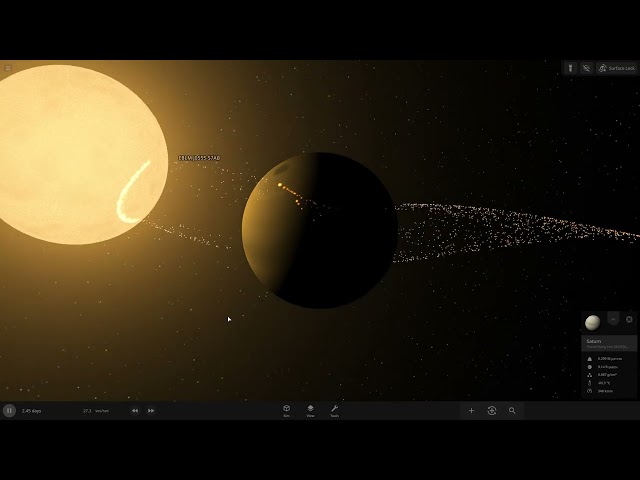 Saturn vs smallest red dwarf star (EBLM J0555 57AB)