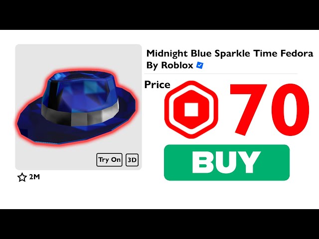 Blue Sparkle Time Fedora for 70 Robux