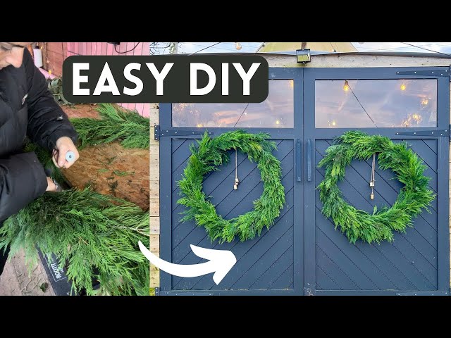 Large DIY Scandi-Inspired Christmas Wreaths (Quick & Easy!)