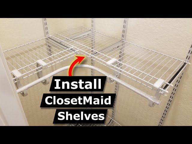 ClosetMaid Shelving Installation ShelfTrack Reach-In Closet