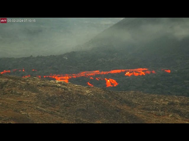 May 2, 2024: New Lava Breakout Northwest of the Iceland Volcano Cone