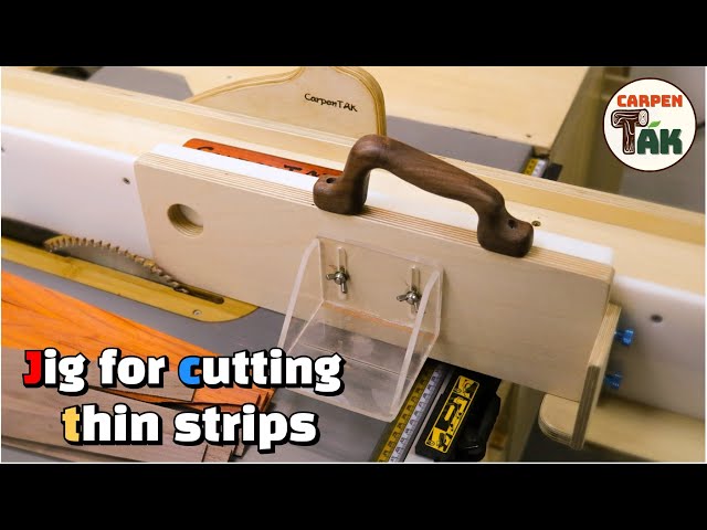 [DIY] How to make a jig for cutting thin strips / Table saw project #8 / HOMEMADE
