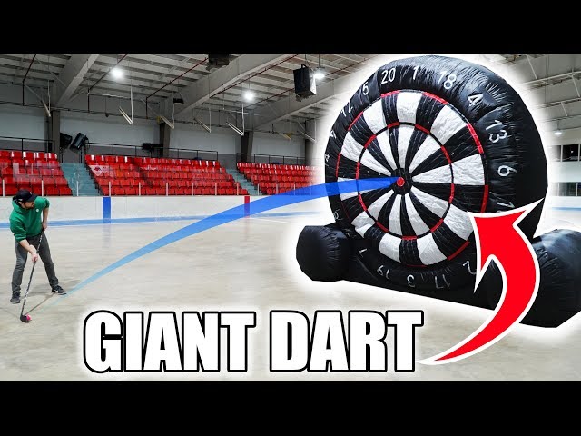 GIANT Hockey-Dart Trick Shots Competition | SweetSpotSquad