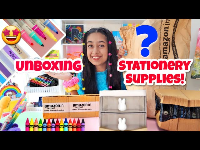 Unboxing Stationery Supplies!!!🎀🤩✨️ *USEFUL*😱 | Riya's Amazing World