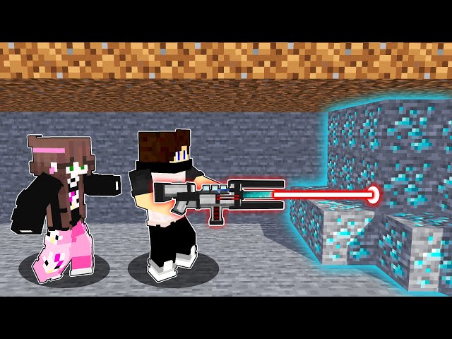 OP LAZER MINING with ATE Mikay in Minercraft