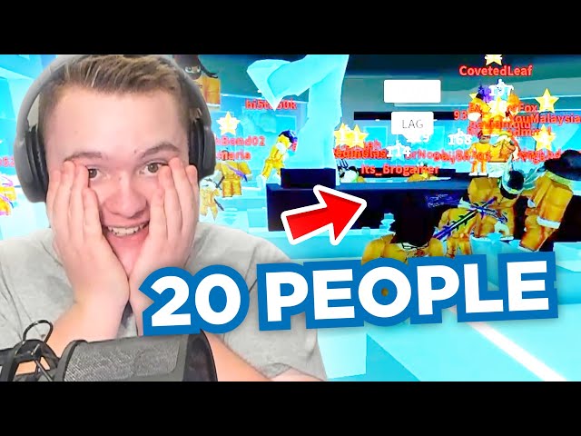 I got 20 people to rob ALL AT ONCE | roblox