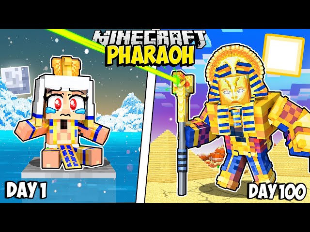 I Survived 100 Days as a PHARAOH in Minecraft